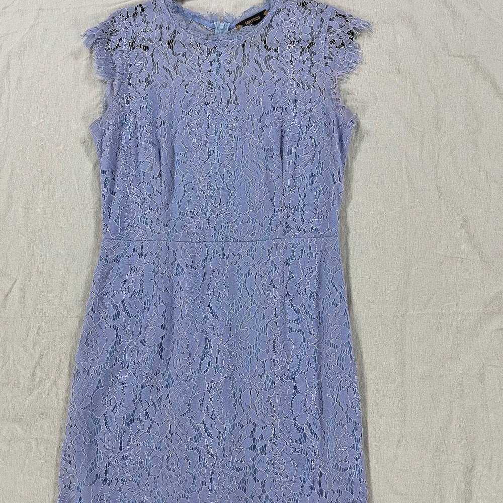 Blue short womens, size L, lace, short sleeve